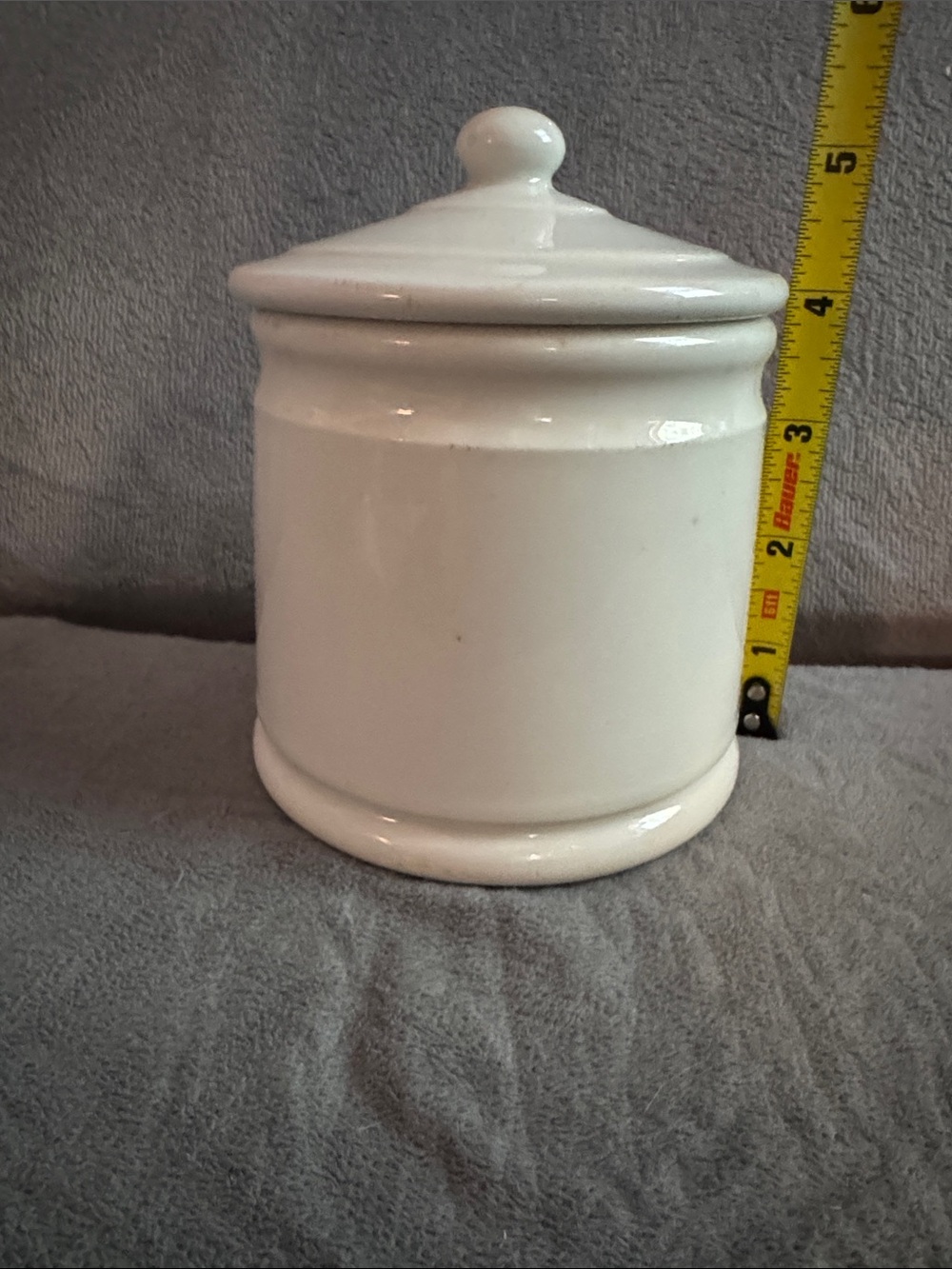 Mayer China White Ceramic Canister with Lid